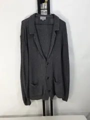 シリーズ カーディガン リネン ニット チャコール グレー 105