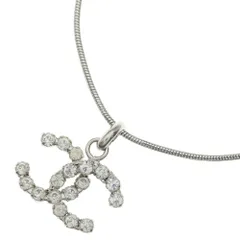 CHANEL (シャネル) ココマーク ラインストーン ネックレス シルバー 00A