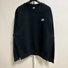 Nike(ナイキ） ロゴ 刺繡 裏起毛 パーカー スウェットシャツ ／ 黒 L