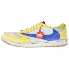 NIKE (ナイキ) ×TRAVIS SCOTT WMNS AIR JORDAN 1 RETRO LOW OG Canary トラヴィススコット ウィメンズ エアジョーダン1 ローカットスニーカー カナリー US13/30cm DZ4137-700