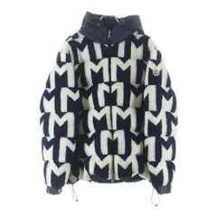 MONCLER (モンクレール) 23AW リバーシブル フーディー ボアダウンジャケット ホワイト/ネイビー I20911A00147