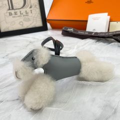HERMES バディ チャーム シルバースタッズ 首輪 エトゥープ - メルカリ