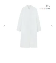 LBL シアサッカー ベルト ロングシャツワンピース(新品)