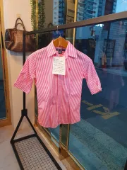 2 サイズ ポロ Ralph Lauren(ラルフローレン) スポーツ ピンクポニー ロゴ レディース ストライプ シャツ