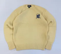 90s ポロ ラルフローレン 日本版 RLPC ウール ニット イエロー
