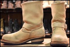 【5D 中古 08年】レッドウィング 8268 スエード エンジニア ホーソーンアビレーンラフアウト スチールトゥ ブーツ redwing HOPESMORE【GC344】