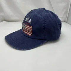 【中古】RALPH LAUREN 90s USA国旗キャップ ネイビー ラルフローレン[91][240091405816]