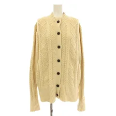 エルエルビーン L.L.BEAN BEAN SIGNATURE カーディガン ケーブルニット 長袖 ハイネック コットン L ベージュ 507594 /KU