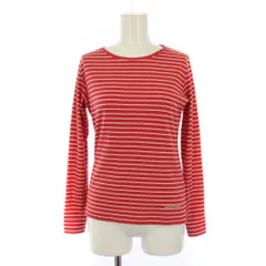 モンベル Montbell Tシャツ カットソー 長袖 クルーネック ボーダー柄 S ピンク ホワイト /BM