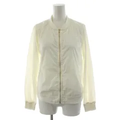 グリーンレーベルリラクシング ユナイテッドアローズ green label relaxing ブルゾン ジャケット 38 白 ホワイト 無地 リブ襟 /AN41