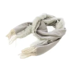 フルラ FURLA マフラー ストール ファー グレー /TK