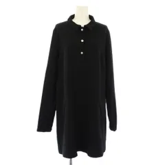 ザラ ZARA シャツワンピース 長袖 ビジュー ひざ丈 L 黒 /TK