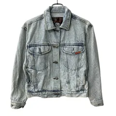 JORDACHE BASICS JEANS デニムジャケット S ホワイト系 ブルー ボタン コットン 胸ポケット デニム アメカジ アウター 春秋物 a803-6432