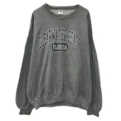 メキシコ製 JERZEES プリントスウェット トレーナー 2X グレー ジャージーズ プルオーバー ビックプリント スウェット 秋物 a803-6470