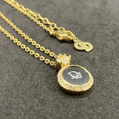 Christian Dior　ディオール　ネックレス　ゴールド×ブラック系　1371