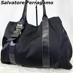 サルヴァトーレフェラガモ Salvatore Ferragamo ショルダーバッグ ハンドバッグ トートバッグ 肩かけ 手持ち 手提げ A4サイズ対応 大容量 ゴールド金具 本革 レザー ナイロン イタリア製