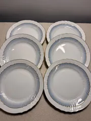 Richard Ginori リチャードジノリ プレート 26cm 6枚セット 金彩 ブルー 大皿 洋食器　F-59
