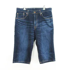 エドウィン EDWIN 50414 デニム ジーンズ ボトムス ハーフパンツ ユーズド加工 ストレッチ 33 インディゴ ※EKM