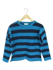 エムケー ミッシェルクラン MK MICHEL KLEIN プルオーバー ニット シャツ 長袖 ボーダー ブルー ネイビー サイズ38 QQQ