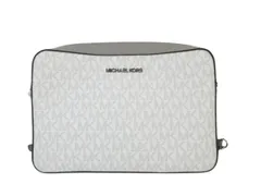 マイケルコース MICHAEL KORS ショルダーバッグ 総柄 スクエア チェーン ロゴ ホワイト グレー QQQ