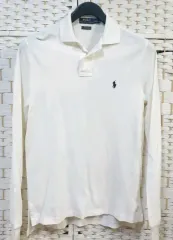 ポロ Ralph Lauren(ラルフローレン) 白 長袖 ポロTシャツ S