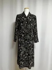 茶色 花柄 ワンピース