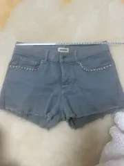 Zadig ＆ Voltaire スカル ジン 装飾 デニム 半ズボン