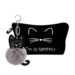 【新着商品】おしゃれ かわいい 猫柄 大容量 コスメポーチ 収納ポーチ メイクポーチ レディース 化粧ポーチ