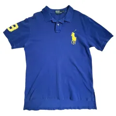 ポロラルフローレン ビックポニー 半袖 カラーTシャツ ブルー