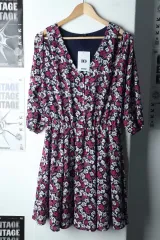 W ( L ) Banana Republic(バナナリパブリック) ドレス ワンピース フラワー オフショルダー- 14746