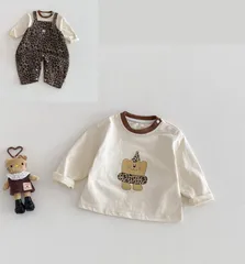 Tシャツ★ナチュラル★韓国子供服★長袖★ベビー★男女兼用★ベビーキッズ★子供服★2color★90/100/110