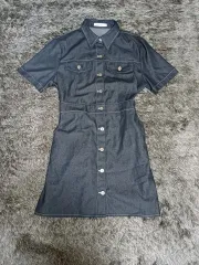 DAISY 生デニム カラ― 半袖 ONE PIECE 2サイズ 66