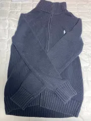 ポロラルフローレン ニット ジップアップ カーディガン ネイビー