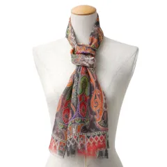 ■未使用品■ETRO エトロ スカーフ ペイズリー シルクシフォン ロングスカーフ ストール ショール イタリア製 20260324/RA8591
