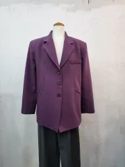 紫 レディース ブレザー ジャケット/ F