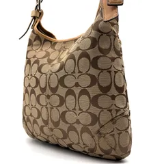 COACH y2k signature hobo one shoulderbag コーチ シグネチャー柄 ホーボー キャンバスレザー素材 ワンショルダーバッグ 型番F12992 ベージュブラウン 男女兼用
