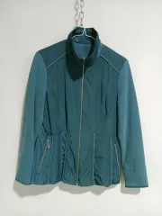 レディース 緑 ジップアップ ジャケット