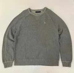 ポロ ラルフローレン 新モデル グレー コットン ニット セーター