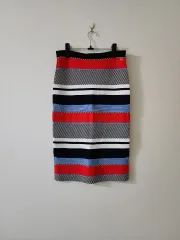 トミーヒルフィガー ストライプ ニット スカート S