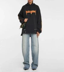 BALENCIAGA(バレンシアガ) 黒 メタリカパーカー L