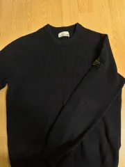 ストーン ニット セーター ネイビー