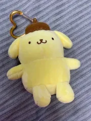 1回着用) サンリオ ポムポムプリン ぬいぐるみ キーホルダー