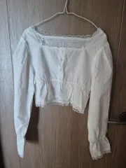 レース スクエアネック ブラウス