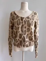 ラテギャル コギャル ヒョウ柄 レオパード ニット カーディガン