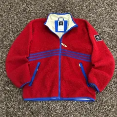 S アディダス フリース ジップアップ フリース ジャケット