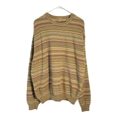 Tricots St.Raphael コットンニットセーター ユーロ ボーダー マルチカラー(メンズ XL)中古 古着 X6135