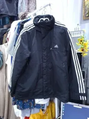 アディダス 3本線 ウィンドブレーカー ジャケット ブラック 95