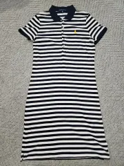 ポロ ラルフローレン ストライプ カラ ワンピース S