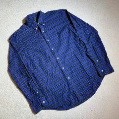 ポロ ラルフローレン ダークブルー CHECK シャツ