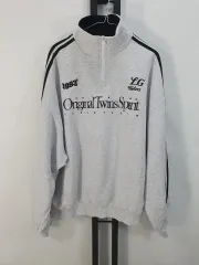 LG TWINS ツインズ 1993 スタジオ トレーナー ハーフジップ Tシャツ グレー